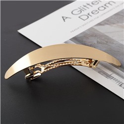 Заколка-автомат для волос металлическая Золотая Широкая, 2*10 см.