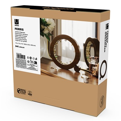 Органайзер для украшений Ferris,  Ø19 см, орех