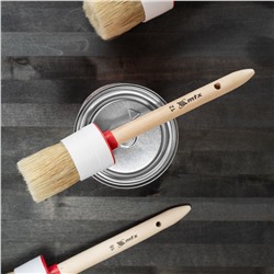 Кисть круглая №12 (45 мм) натуральная щетина, деревянная ручка MTX