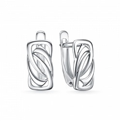 Серьги родированные серебро 925*