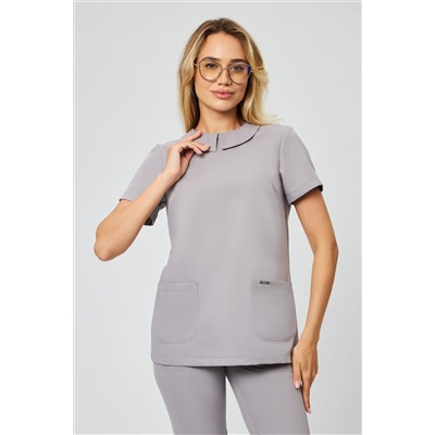 Блуза медицинская женская 3-98-21-1 / Kiara 34 Grey pearl