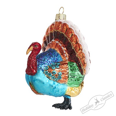 Индюк синий (стекло) 9х6,5х10 см