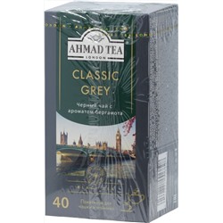 AHMAD TEA. Classic Taste. Earl Grey 80 гр. карт.пачка, 40 пак.