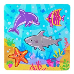 Набор для игры в ванне «Рыбалка: Морской мир», удочка, сачок, мягкий пазл