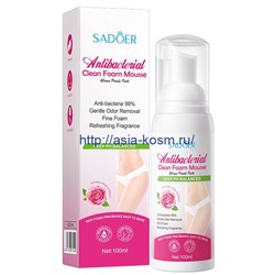 Антибактериальный мусс-пенка  Sadoer для интимной гигиены с розовым экстрактом(714440)
