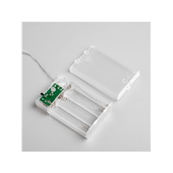 Гирлянда «Нить» 4 м, IP20, прозрачная нить, 40 LED, 2 режима, батарейки AAх3 (нет в комплекте), свечение белое