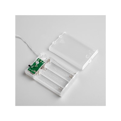 Гирлянда «Нить» 4 м, IP20, прозрачная нить, 40 LED, 2 режима, батарейки AAх3 (нет в комплекте), свечение белое