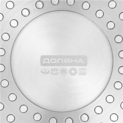 Кастрюля Доляна «Первый дом», 2.5 л, d=20 см, с крышкой, антипригарное покрытие, индукция, алюминий, чёрная