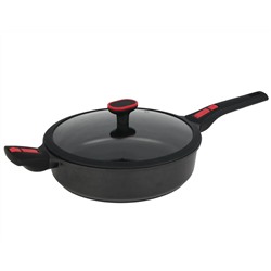 820-006 Сковорода 4,1л с крышкой 28см PASSION в под.уп.(х6)Алюминий