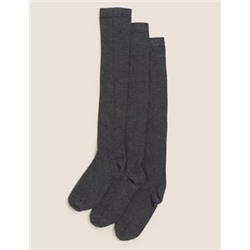 3pk Cotton Over the Knee Socks