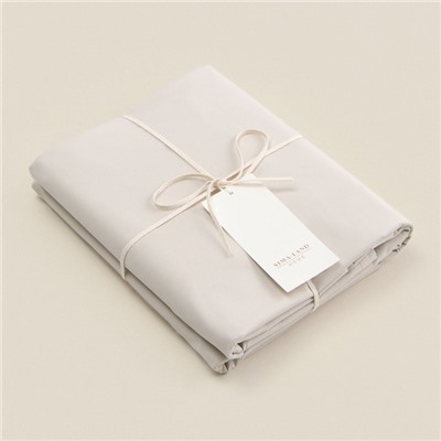 Простыня на резинке 300ТС SL Home Percale 140×200+30 см, молочный, 100% хлопок