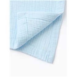 Пончо муслиновое детское LoveLife, 56×70 см, 100% хлопок, 120 г/м², голубое