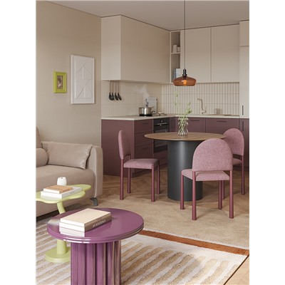 Столик кофейный Vivlend, Ø57 см, ночная слива