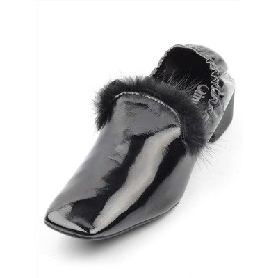 03-N18120S-2 BLACK LAC Туфли женские (натуральная кожа)