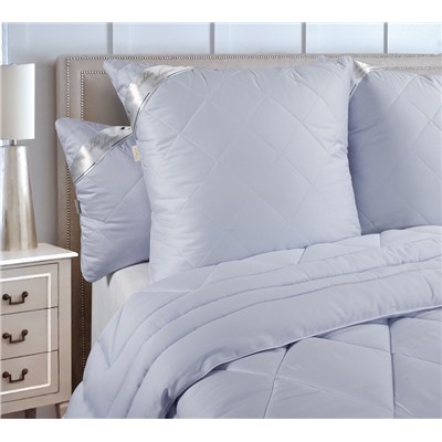 Подушка Лебяжий пух сатин светло-голубой Текс-Дизайн