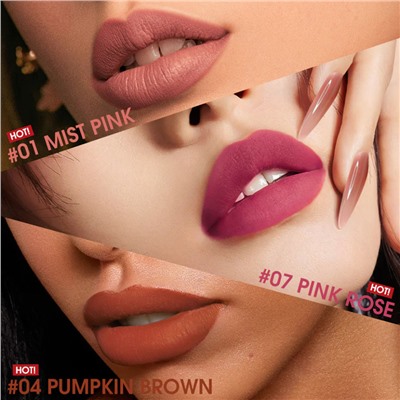 Матовая губная помада O.TWO.O New Trending Lip Gloss Marbling Water Proof Matt Finish Lip Stick № 3 Cocoa Brown