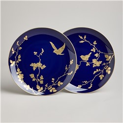 НАБОР ТАРЕЛОК ЗАКУСОЧНЫХ LEFARD "GOLDEN BIRDS" 2 ШТ. 22 СМ