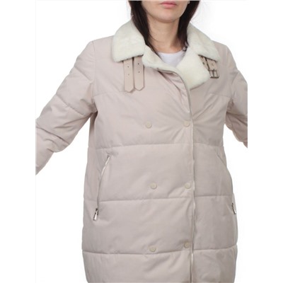 S24-236 BEIGE Куртка демисезонная женская (100 гр. холлофайбер)