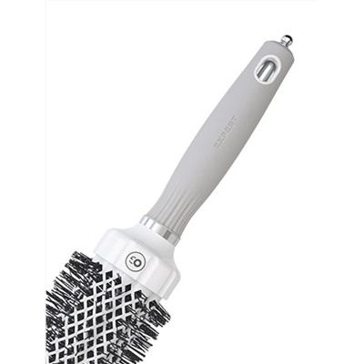 Olivia Garden Термобрашинг для укладки волос / Expert Blowout Grip White & Grey, 45 мм, бело-серый