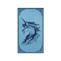 Полотенце махровое 6с103.412ж1 Огненный единорог(джинс) 50х90см