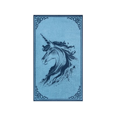 Полотенце махровое 6с103.412ж1 Огненный единорог(джинс) 50х90см