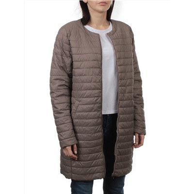 K-528 GRAY BEIGE Куртка демисезонная стеганая женская (70 гр. холлофайбер)