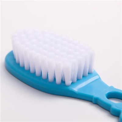 Расчёска детская, щётка для волос в наборе, «Мишка», голубой