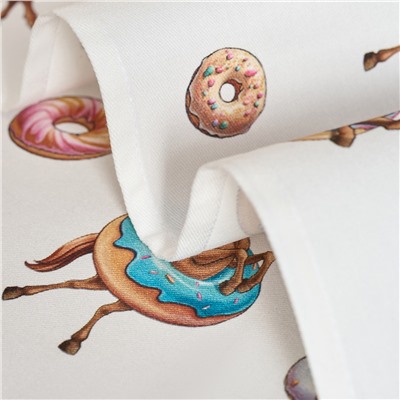 НАБОР ПОЛОТЕНЕЦ ИЗ 2ШТ "ЛОШАДЬ В ПОНЧИКАХ",БЕЛЫЙ,40Х60СМ ТВИЛ,100% ХЛОПОК