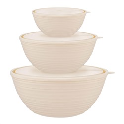 Набор салатников Sugar&Spice Cardamom (1,2+2,3+4,1 л) с крышками SE400912001 шампань