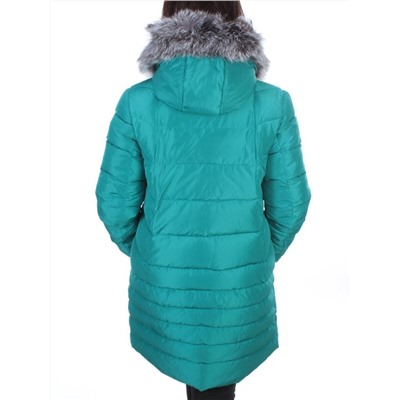 15-298 GREEN Пальто зимнее женское (200 гр. холлофайбера)