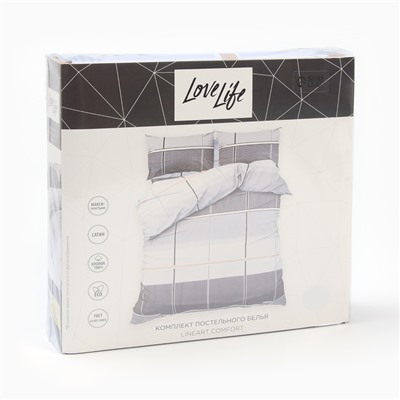 Постельное бельё LoveLife 1,5сп Linear comfort 143х215см, 150х225см, 50х70см-2шт, хлопок, сатин, 125г