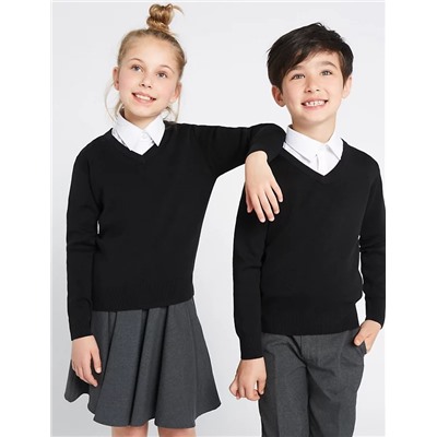 Unisex Cotton Rich School Jumper (3-16 Yrs)