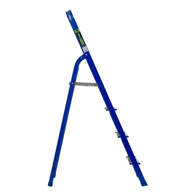 Стремянка, 4 ступени, стальной профиль, алюминиевые ступени Сибртех