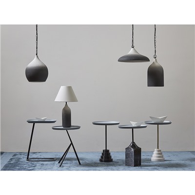 Светильник подвесной Sustainable collection, Ø44х19 см, черный/белый