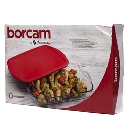 Форма для запекания с пластиковой крышкой 3,85 л, 245×400 мм BORCAM 59124K