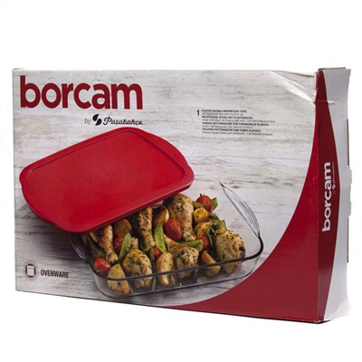 Форма для запекания с пластиковой крышкой 3,85 л, 245×400 мм BORCAM 59124K