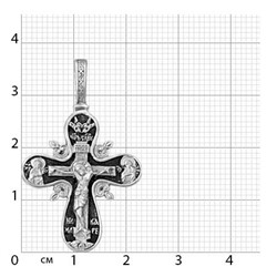 Крест из серебра литье частичное чернение