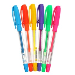 Ручка гелевая Pensan Neon Gel, чернила неоновые, узел 1.0 мм, линия письма 0.5 мм, резиновый держатель, МИКС