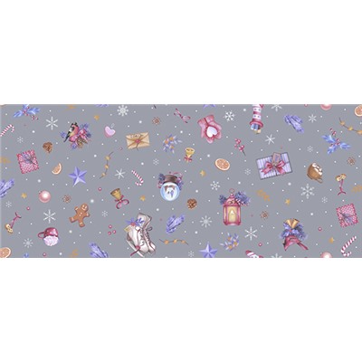 Вафельное полотно набивное / Колядки 2