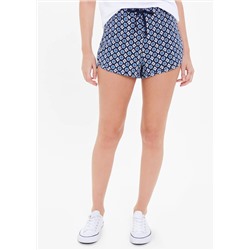 Tile Print Jersey Shorts