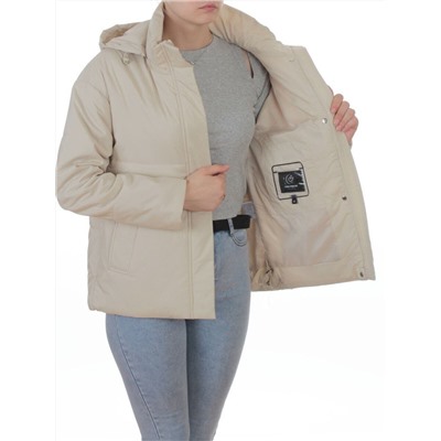 7060 BEIGE  Куртка демисезонная женская (100 гр. холлофайбер)