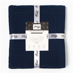 Набор банных полотенец LoveLife "Waffle blue" 2 шт: 100х150, 50х100 см., 100% хл