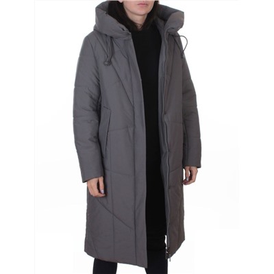 A616 GRAY Пальто зимнее женское (верблюжья шерсть, +120 гр. холлофайбер)