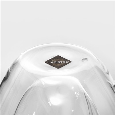 Кружка с двойными стенками Magistro «Сердце», 250 мл, стекло, прозрачная