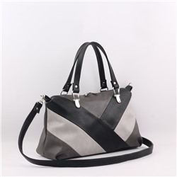 Сумка 595 мульти итальянский серо-черный