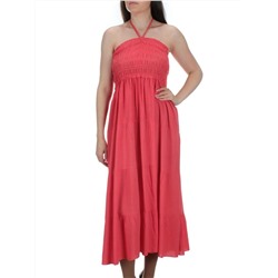 518 CORAL Платье пляжное (65% хлопок, 35% полиэстер)
