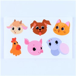 Игра на липучках. Весёлые мордашки «Ферма»