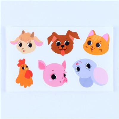 Игра на липучках. Весёлые мордашки «Ферма»