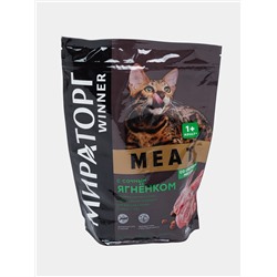 Сухой корм Meat д/взрос.кошек старше 1года с сочным ягн. 0,75кг.1/5 к.1010026830