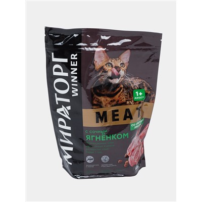 Сухой корм Meat д/взрос.кошек старше 1года с сочным ягн. 0,75кг.1/5 к.1010026830